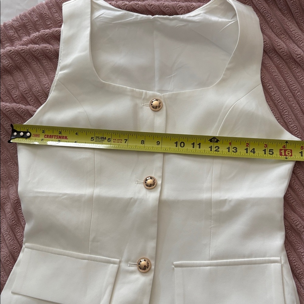 Commense White Button Down Shirt Dress size: S NWT. - Picture 13 of 15